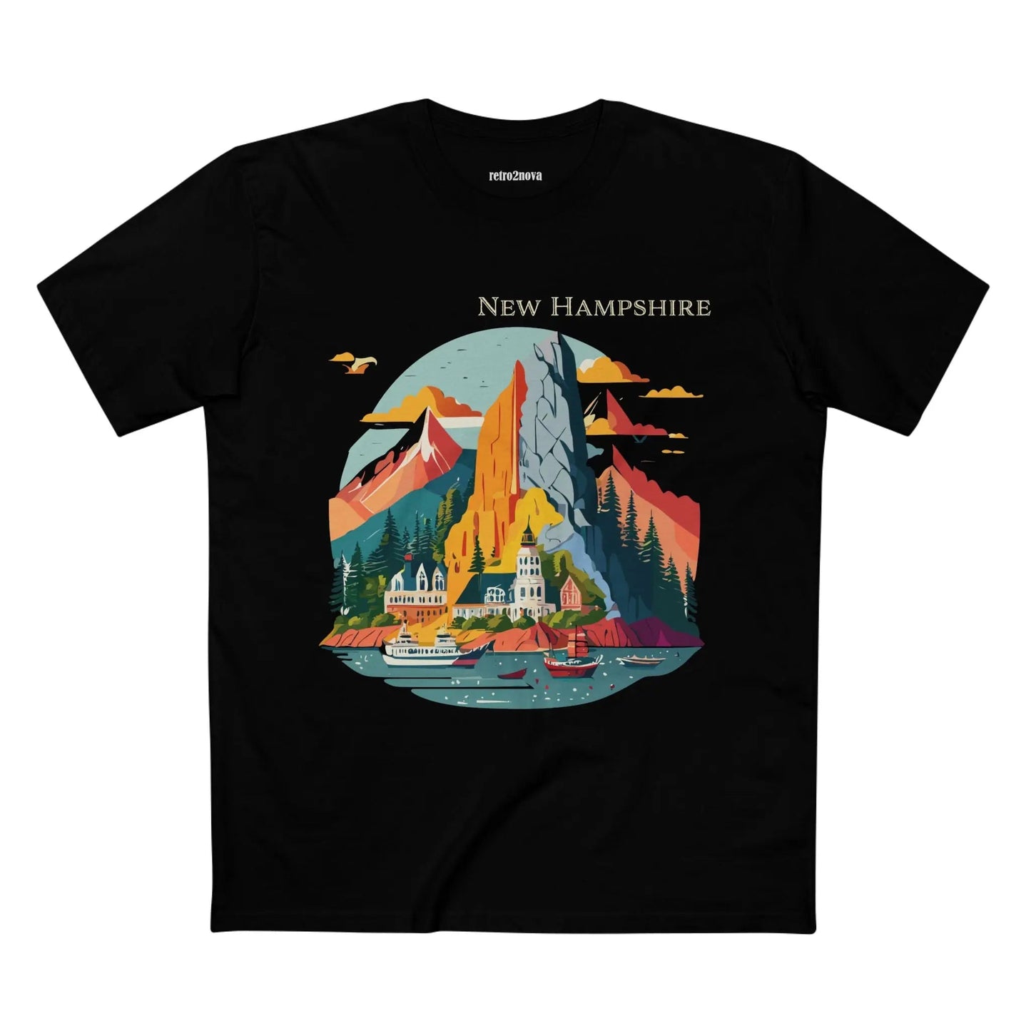US State Shirt New Hampshire Tee Unisex Premium Cotton Original Art Design Exclusive Art Collection
