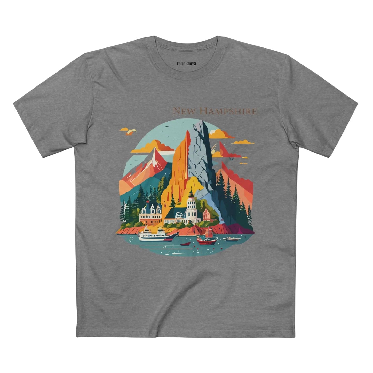 US State Shirt New Hampshire Tee Unisex Premium Cotton Original Art Design Exclusive Art Collection
