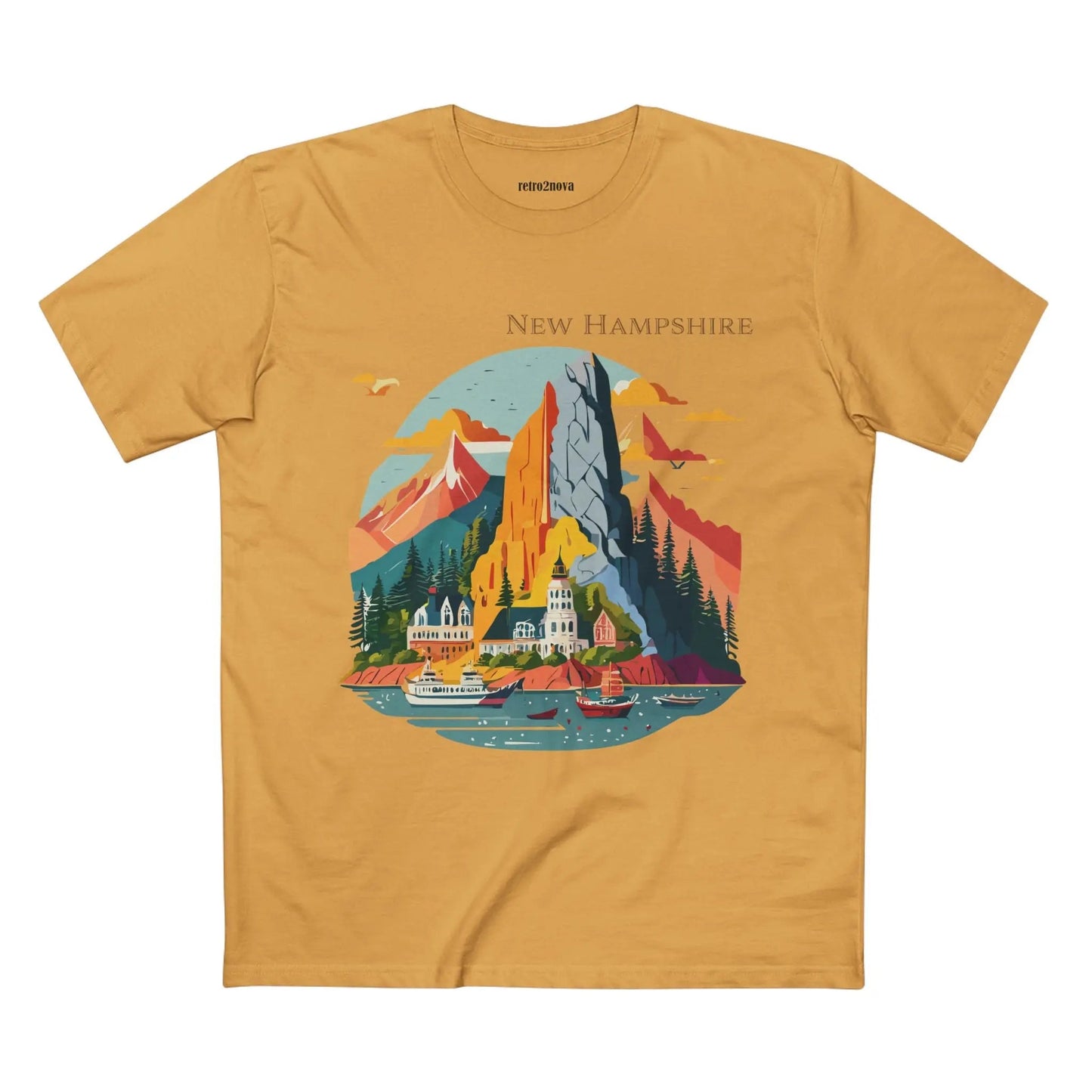 US State Shirt New Hampshire Tee Unisex Premium Cotton Original Art Design Exclusive Art Collection