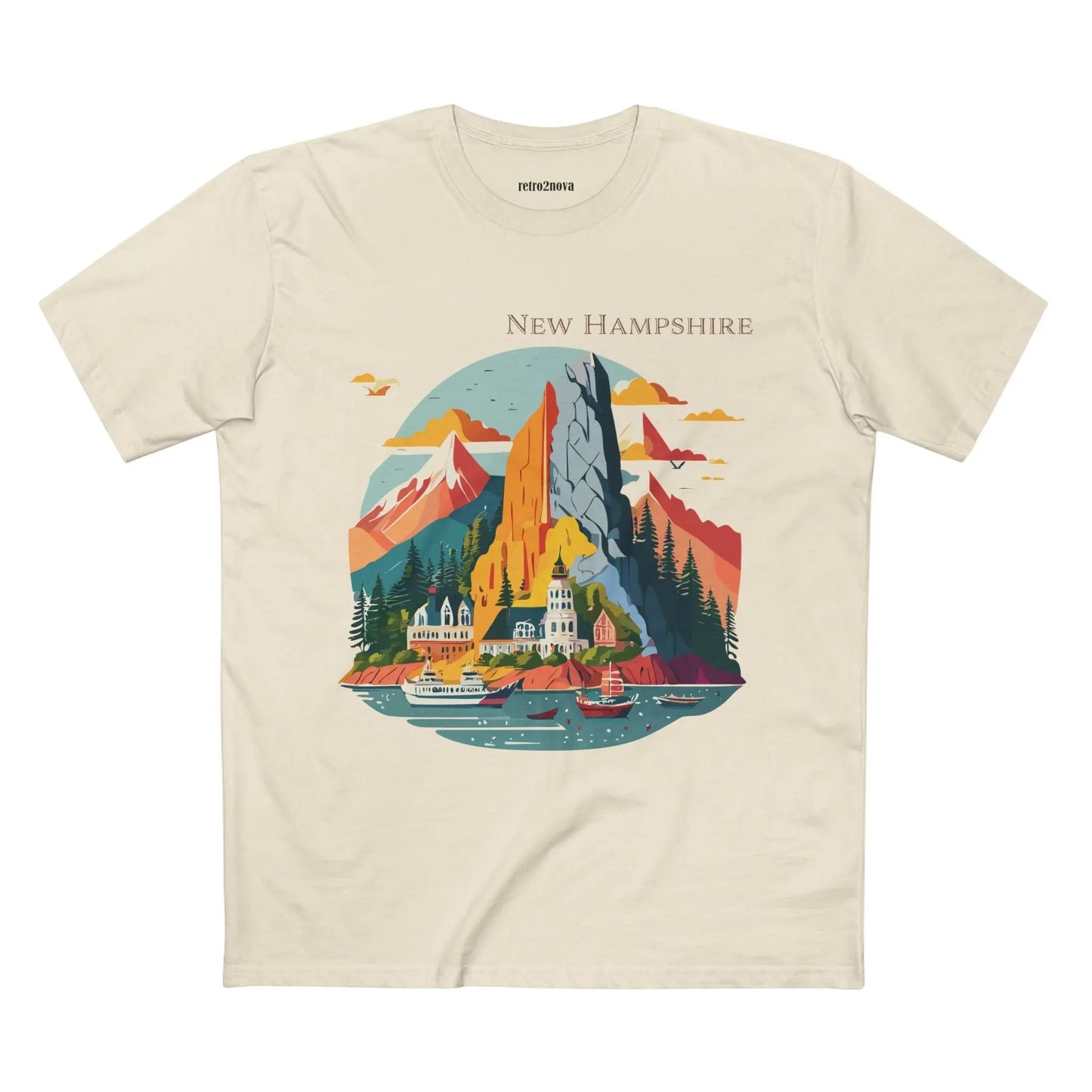 US State Shirt New Hampshire Tee Unisex Premium Cotton Original Art Design Exclusive Art Collection