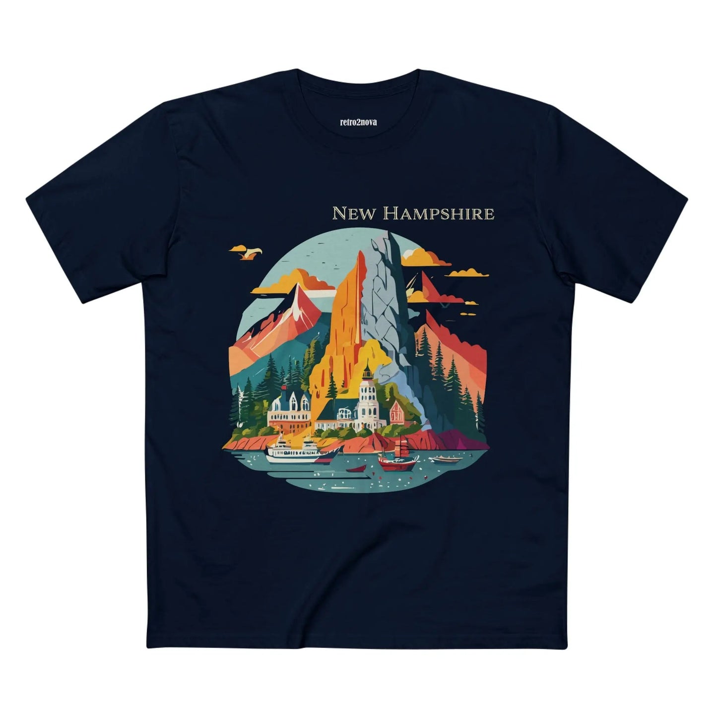 US State Shirt New Hampshire Tee Unisex Premium Cotton Original Art Design Exclusive Art Collection