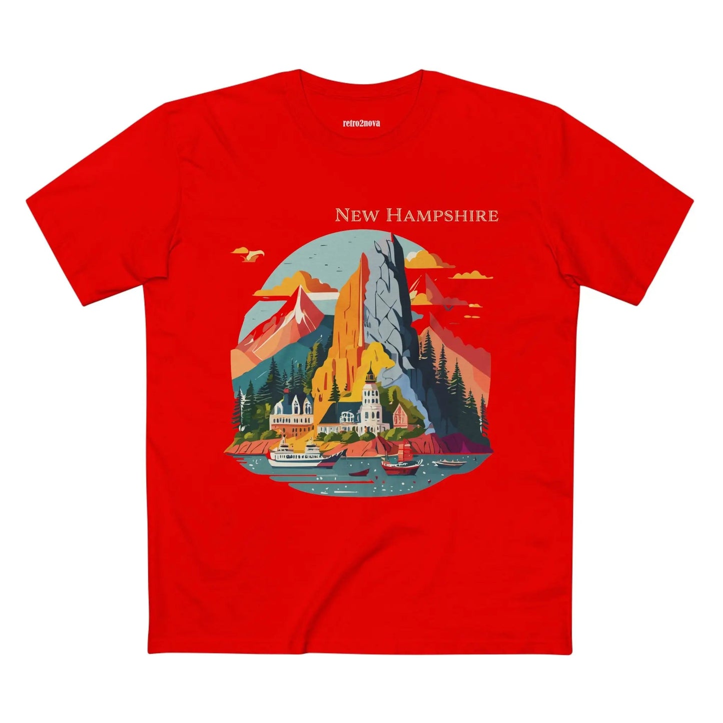 US State Shirt New Hampshire Tee Unisex Premium Cotton Original Art Design Exclusive Art Collection