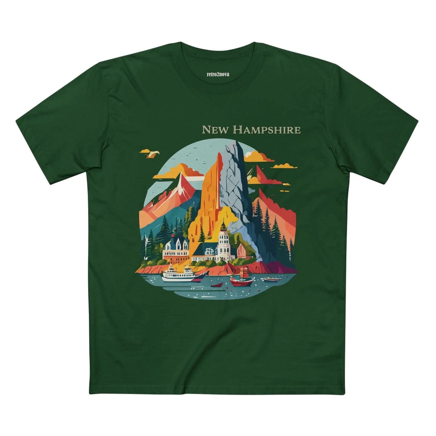 US State Shirt New Hampshire Tee Unisex Premium Cotton Original Art Design Exclusive Art Collection