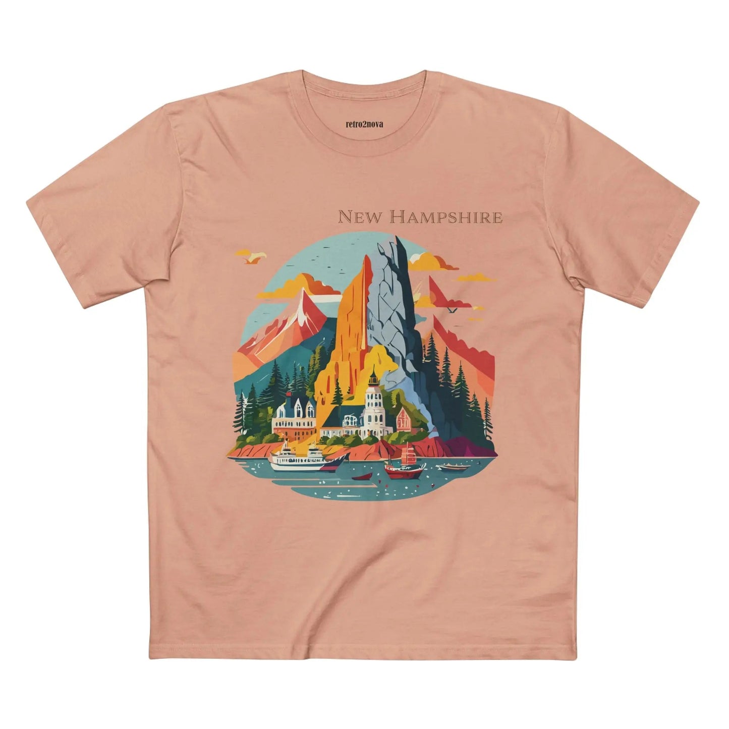 US State Shirt New Hampshire Tee Unisex Premium Cotton Original Art Design Exclusive Art Collection