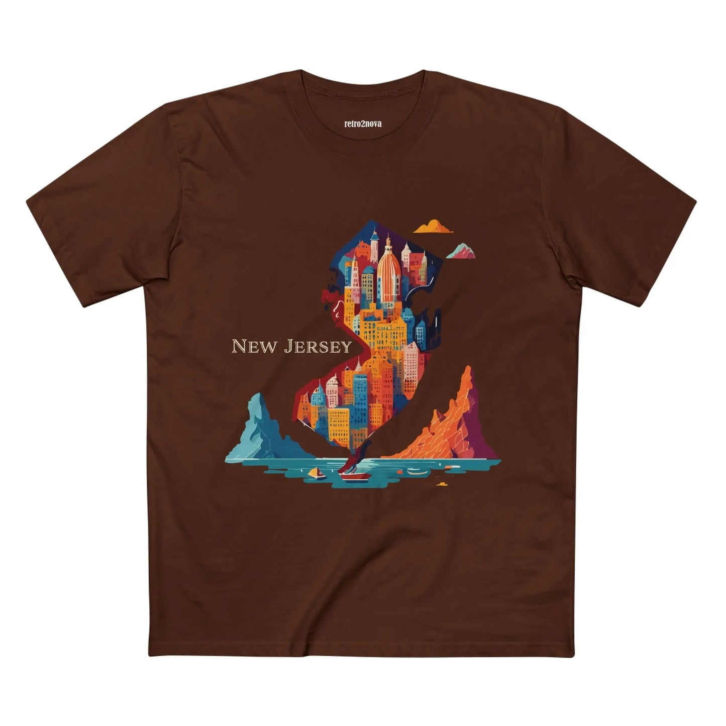 New Jersey State Shirt Unisex Premium Cotton Tee With Original Art By Retro2Nova