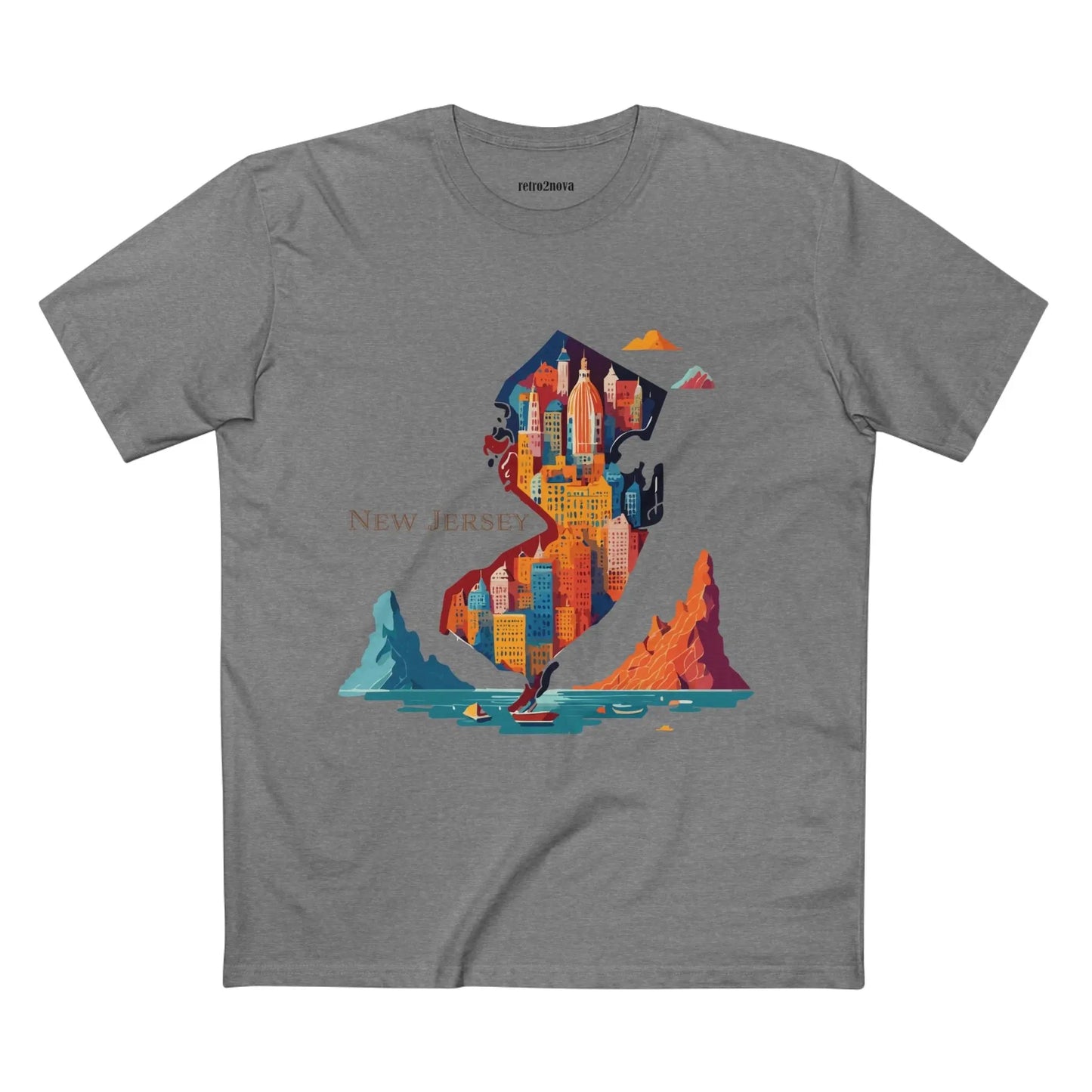New Jersey State Shirt Unisex Premium Cotton Tee With Original Art By Retro2Nova