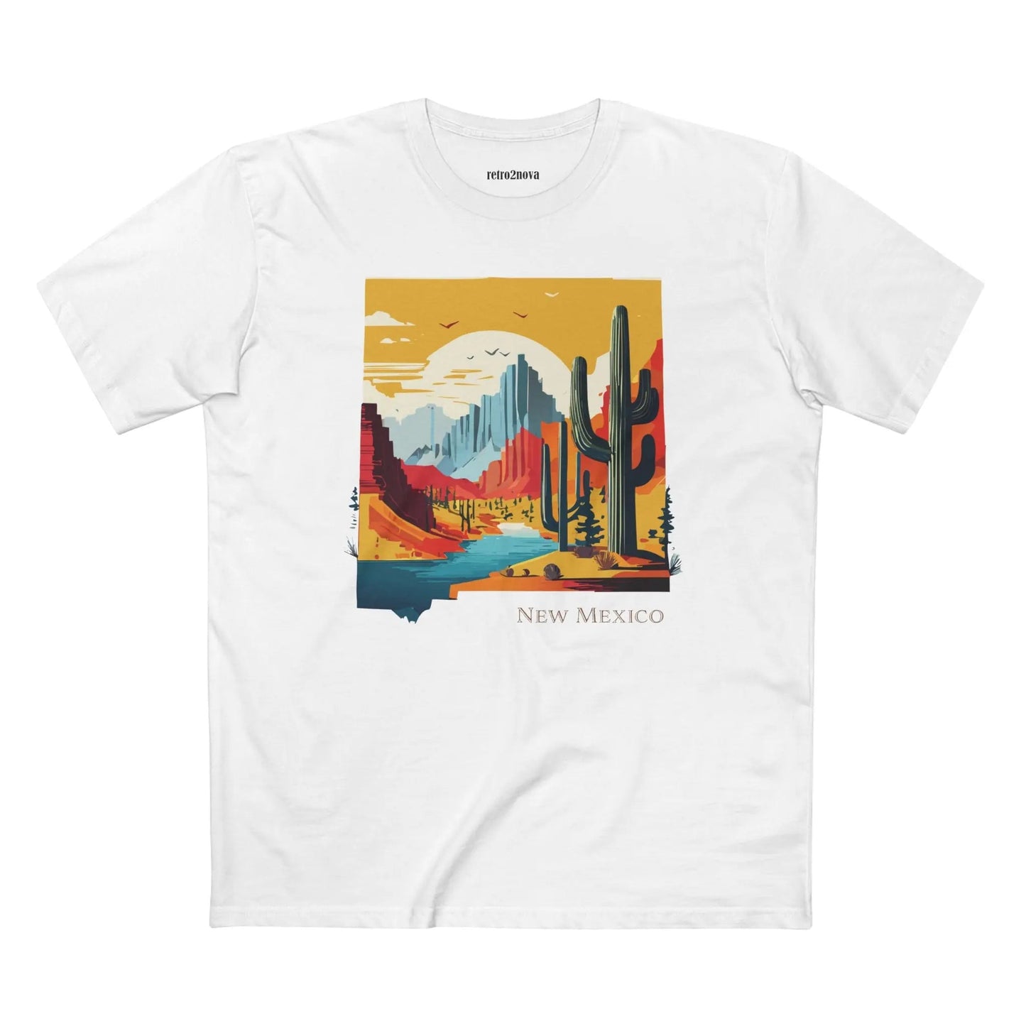 New Mexico State Shirt Unisex Premium Cotton Tee With Original Art Design By Retro2Nova
