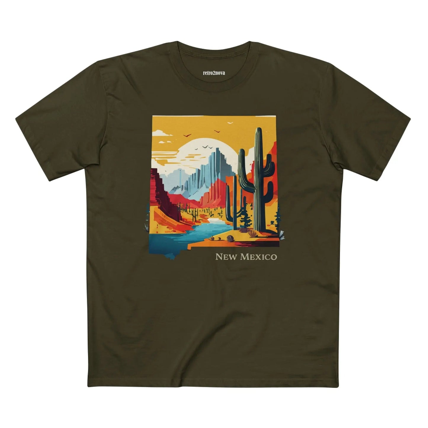 New Mexico State Shirt Unisex Premium Cotton Tee With Original Art Design By Retro2Nova