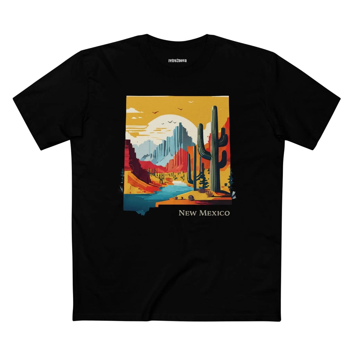 New Mexico State Shirt Unisex Premium Cotton Tee With Original Art Design By Retro2Nova