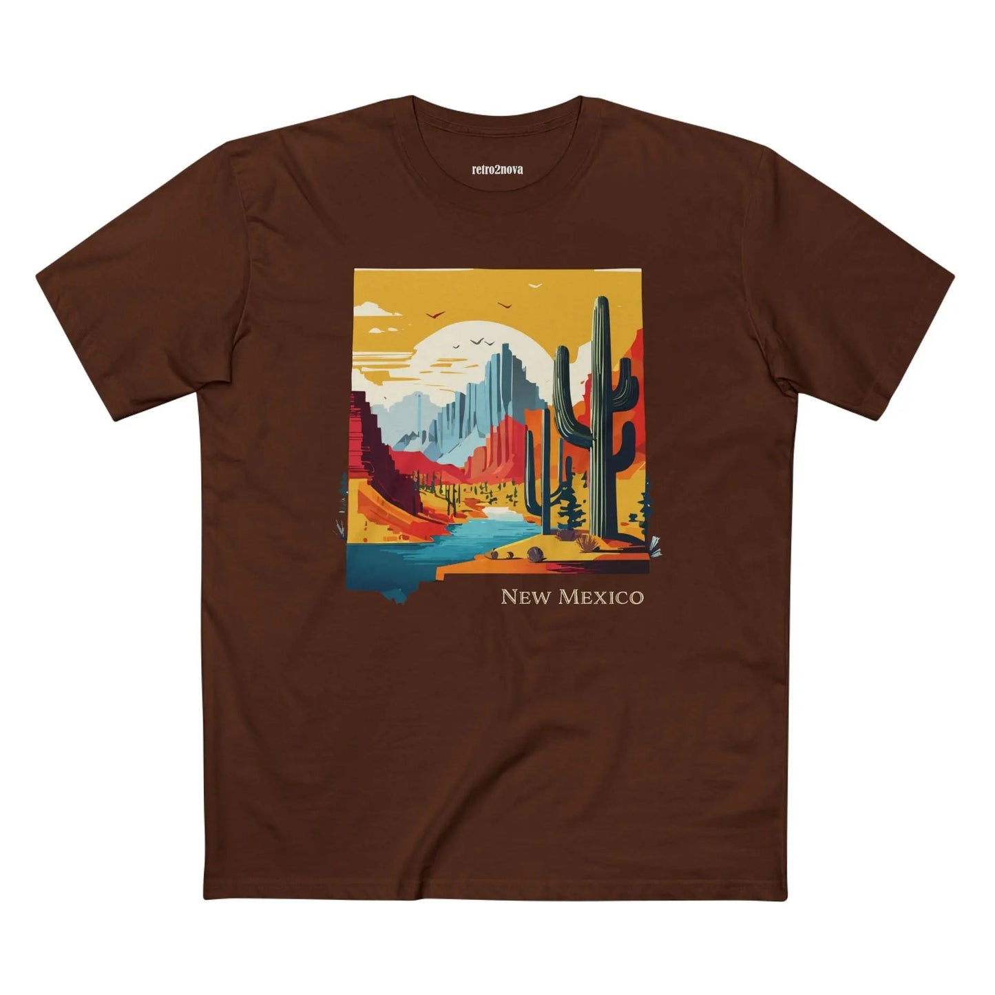 New Mexico State Shirt Unisex Premium Cotton Tee With Original Art Design By Retro2Nova