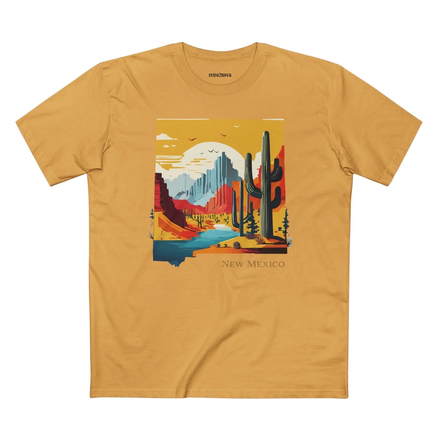 New Mexico State Shirt Unisex Premium Cotton Tee With Original Art Design By Retro2Nova