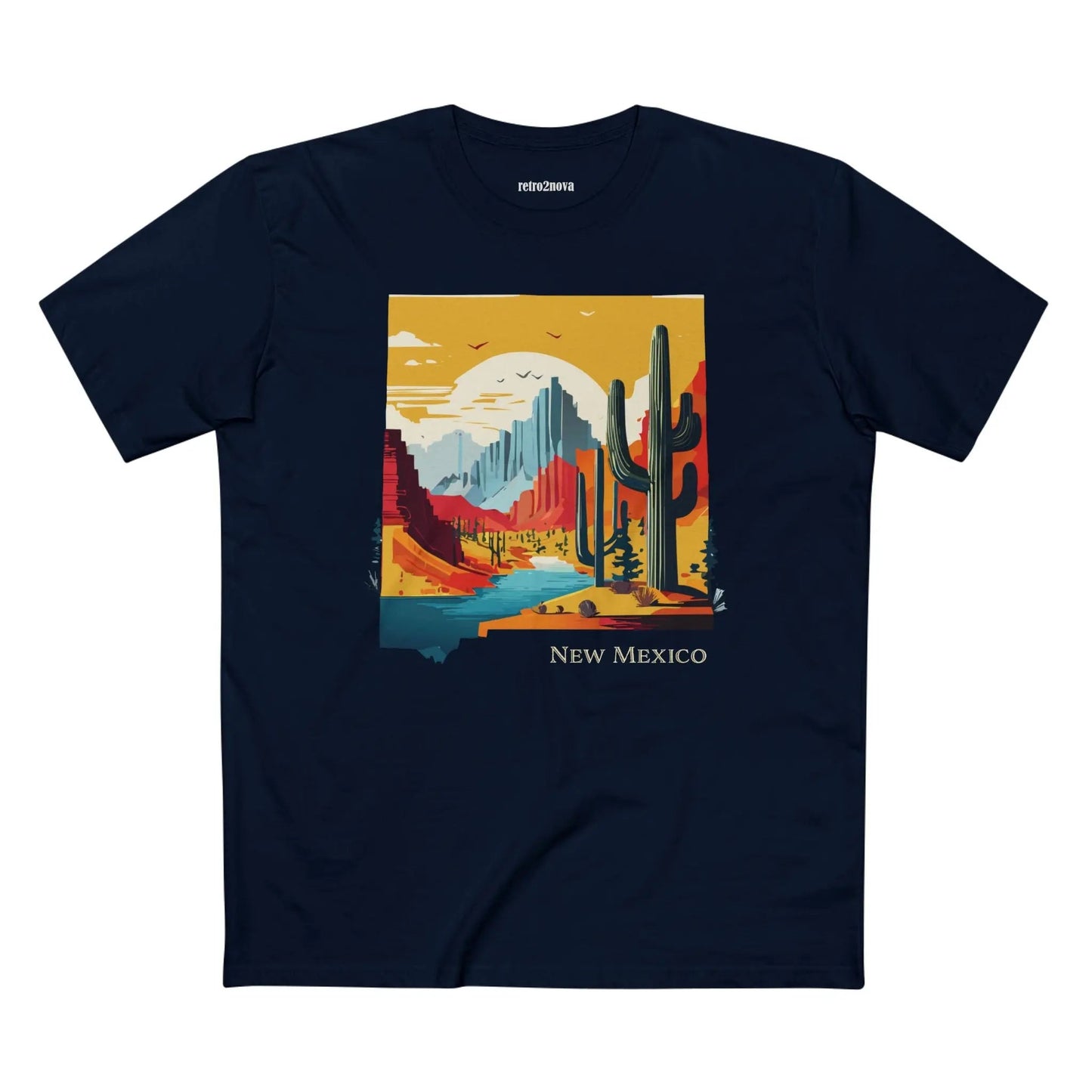 New Mexico State Shirt Unisex Premium Cotton Tee With Original Art Design By Retro2Nova