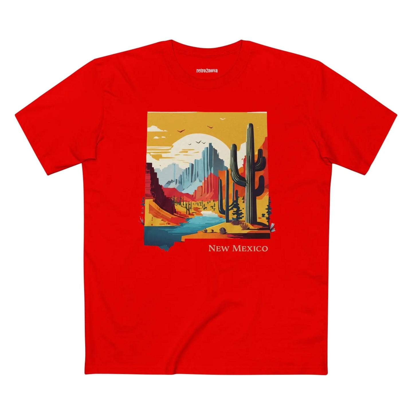 New Mexico State Shirt Unisex Premium Cotton Tee With Original Art Design By Retro2Nova