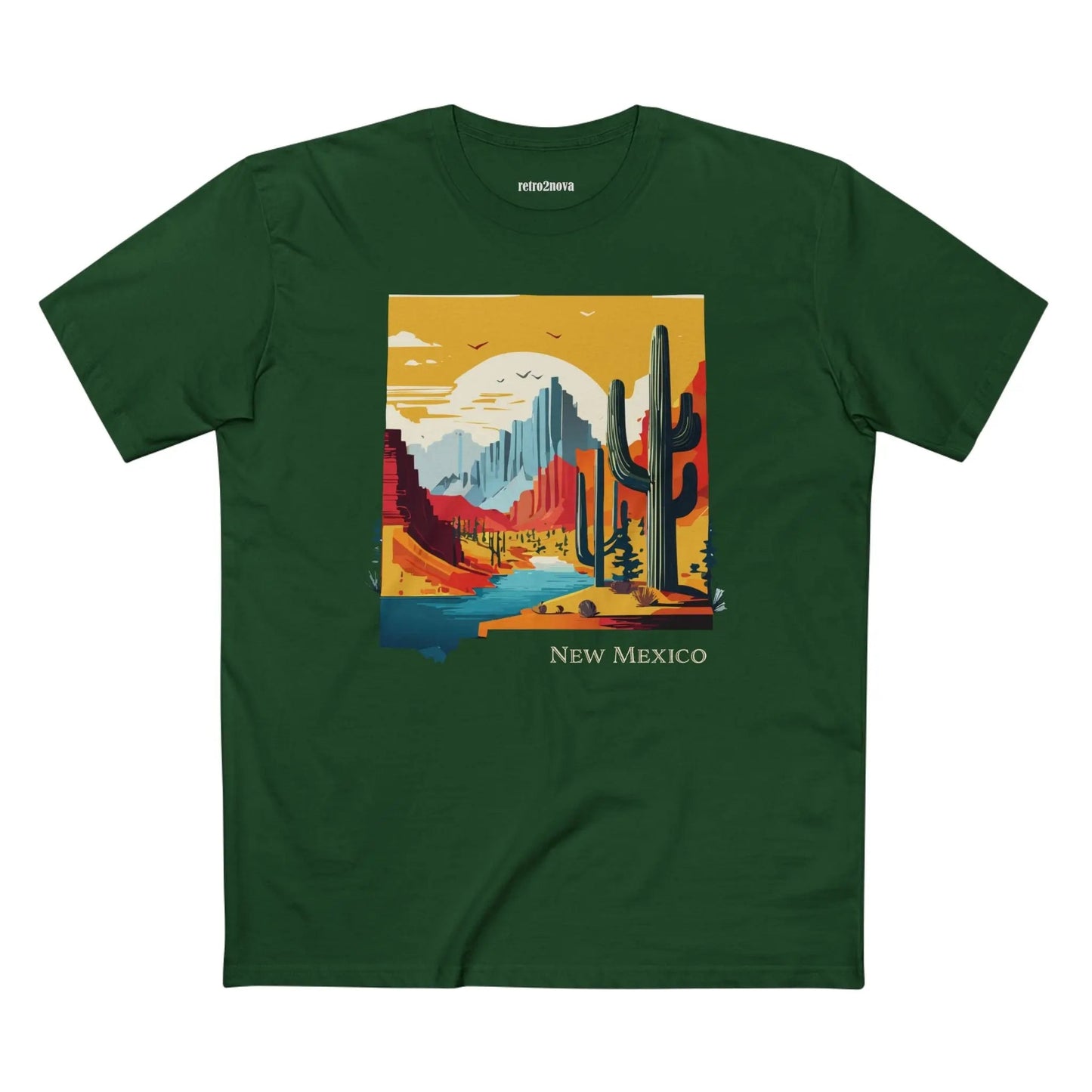 New Mexico State Shirt Unisex Premium Cotton Tee With Original Art Design By Retro2Nova