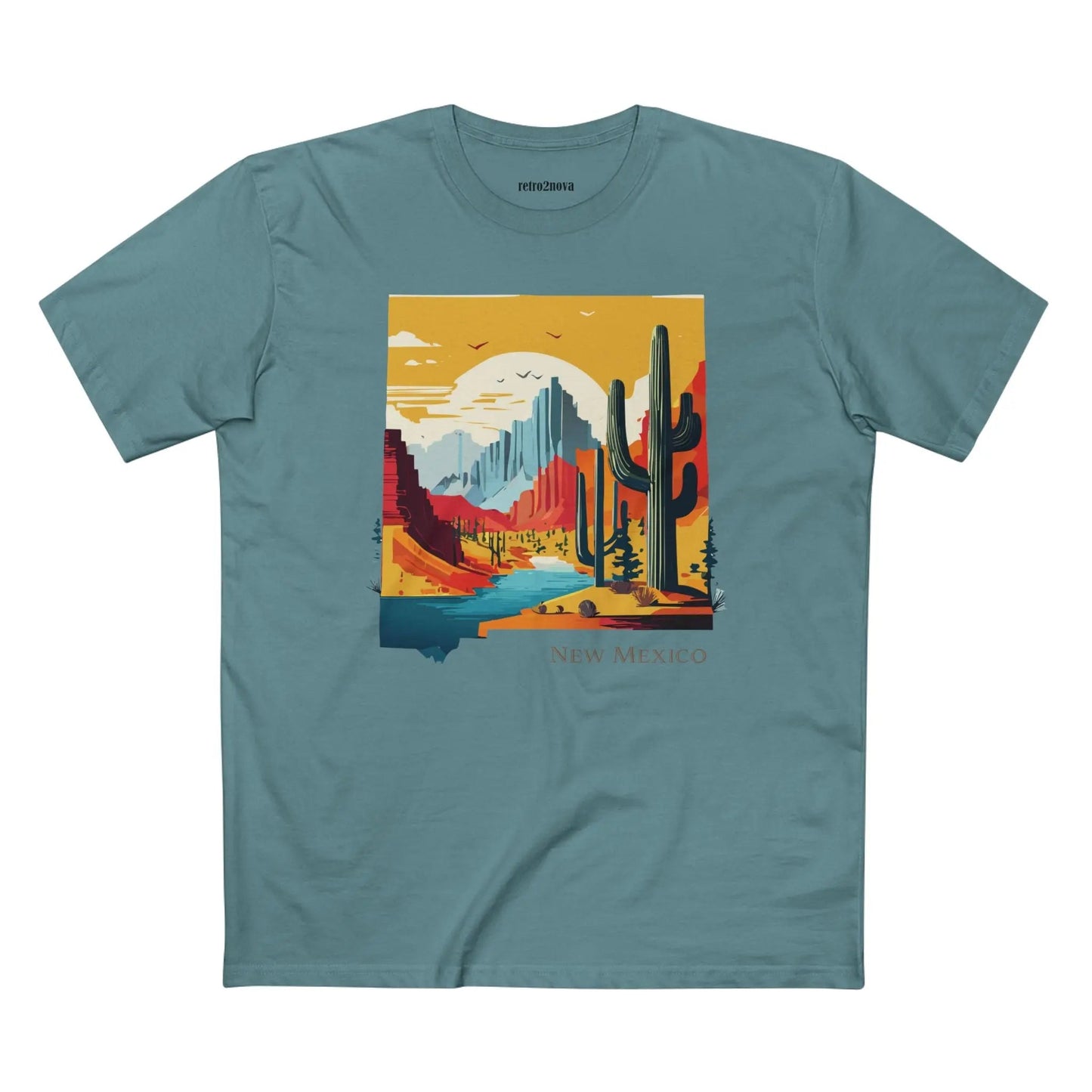 New Mexico State Shirt Unisex Premium Cotton Tee With Original Art Design By Retro2Nova