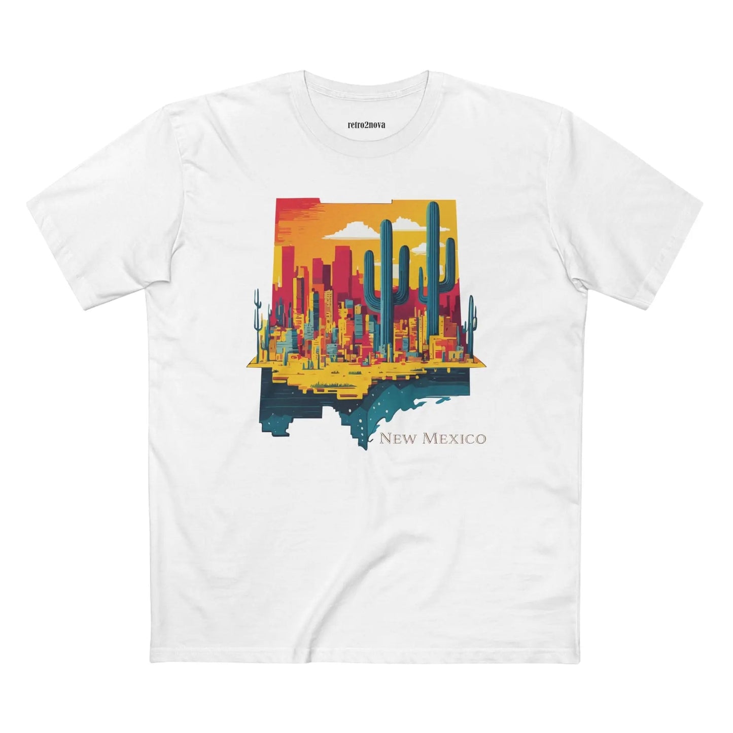 New Mexico State Shirt Unisex Premium Cotton Staple Tee With Original Art Design Retro2Nova