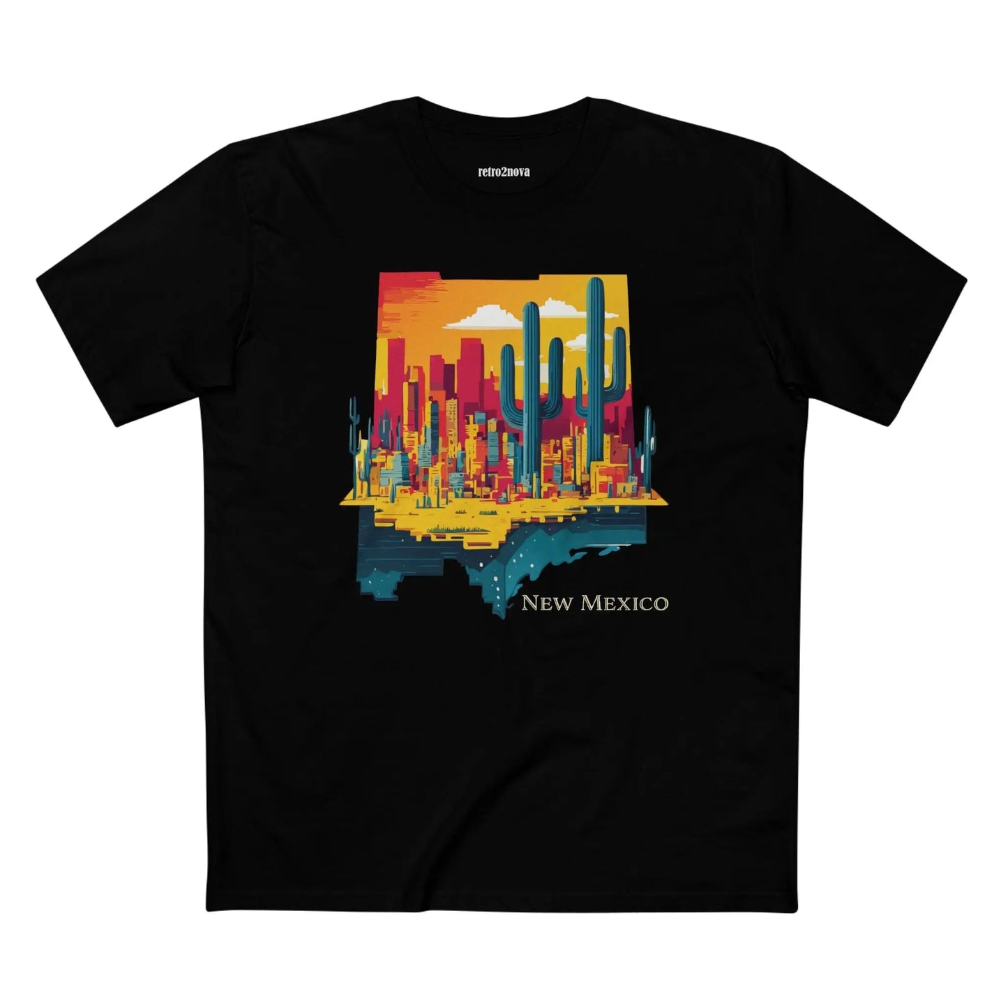 New Mexico State Shirt Unisex Premium Cotton Staple Tee With Original Art Design Retro2Nova