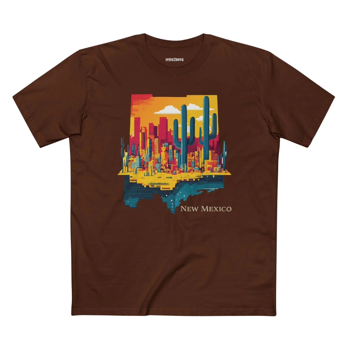 New Mexico State Shirt Unisex Premium Cotton Staple Tee With Original Art Design Retro2Nova