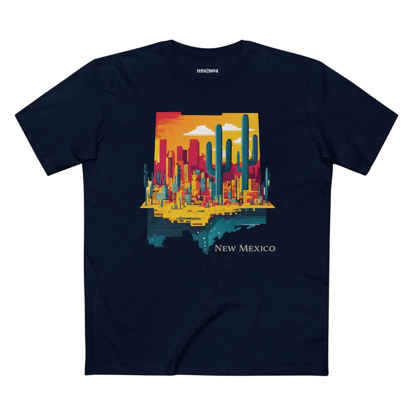 New Mexico State Shirt Unisex Premium Cotton Staple Tee With Original Art Design Retro2Nova