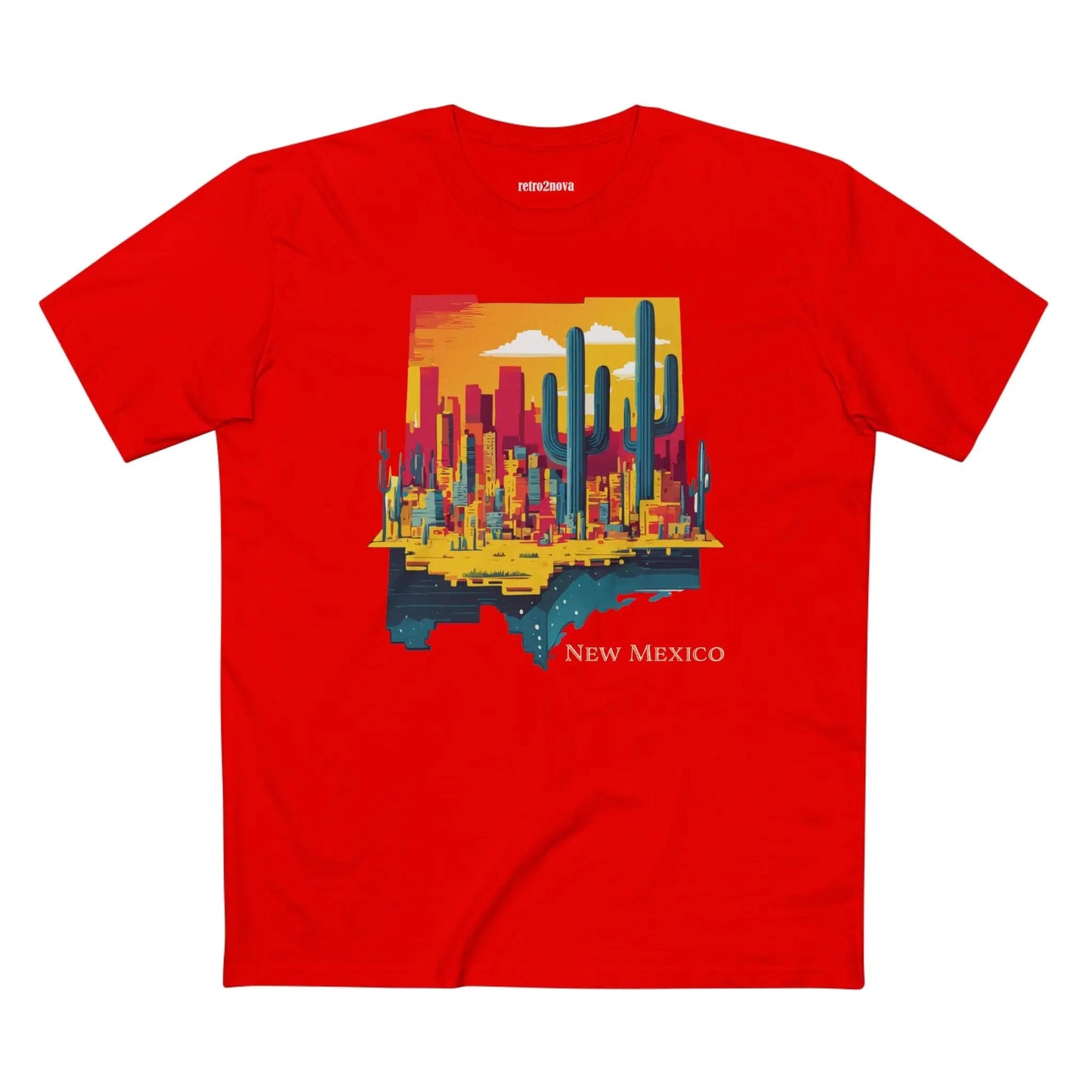 New Mexico State Shirt Unisex Premium Cotton Staple Tee With Original Art Design Retro2Nova