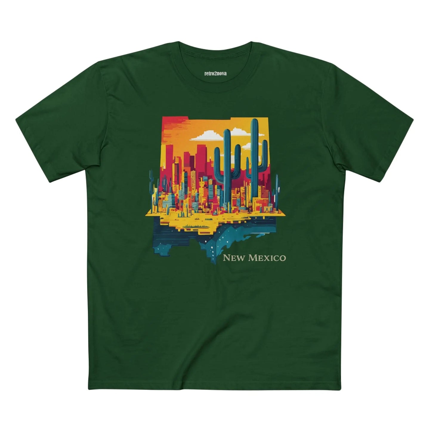 New Mexico State Shirt Unisex Premium Cotton Staple Tee With Original Art Design Retro2Nova