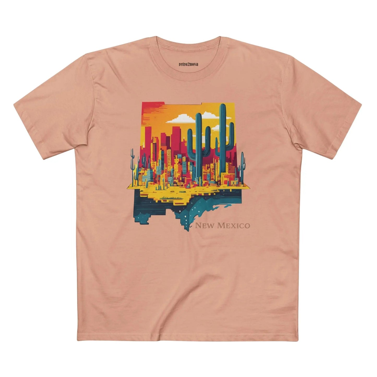 New Mexico State Shirt Unisex Premium Cotton Staple Tee With Original Art Design Retro2Nova