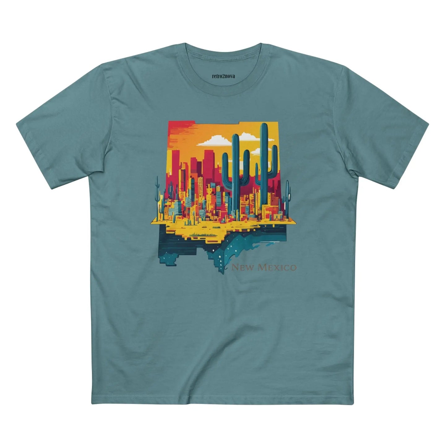 New Mexico State Shirt Unisex Premium Cotton Staple Tee With Original Art Design Retro2Nova