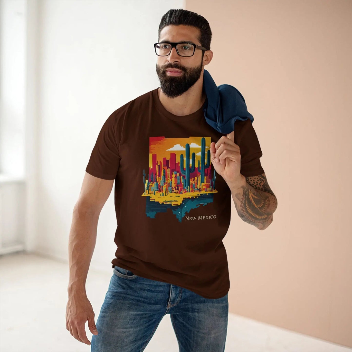 New Mexico State Shirt Unisex Premium Cotton Staple Tee With Original Art Design Retro2Nova