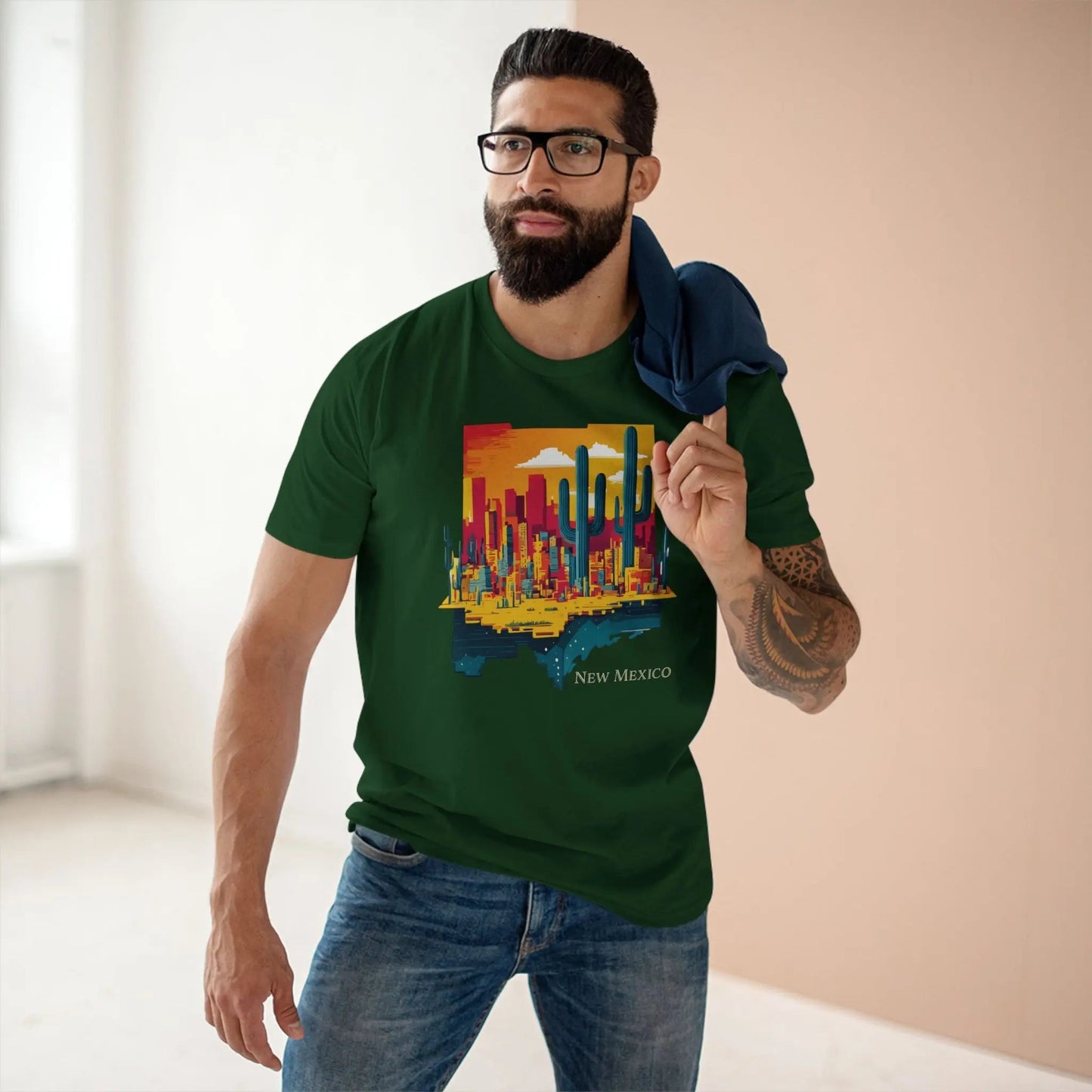 New Mexico State Shirt Unisex Premium Cotton Staple Tee With Original Art Design Retro2Nova
