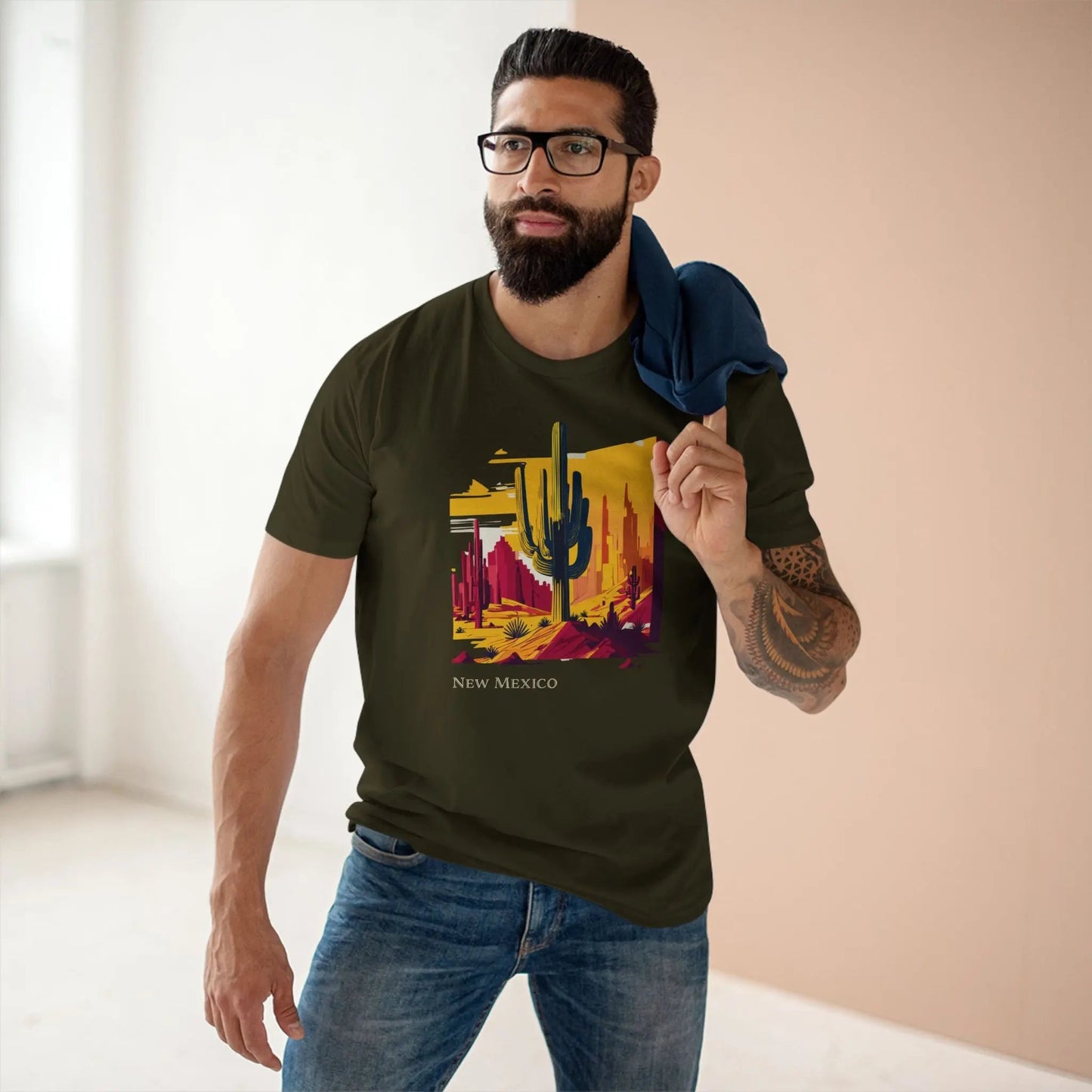 New Mexico Shirt Unisex Premium Cotton Tee Featuring Original Design From Retro2Nova Collection