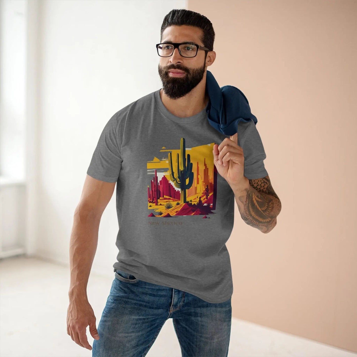 New Mexico Shirt Unisex Premium Cotton Tee Featuring Original Design From Retro2Nova Collection