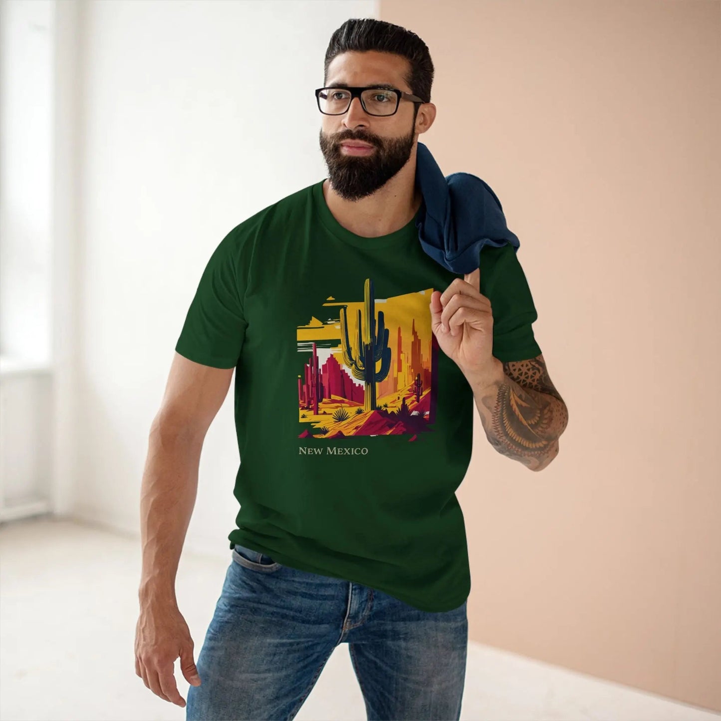 New Mexico Shirt Unisex Premium Cotton Tee Featuring Original Design From Retro2Nova Collection