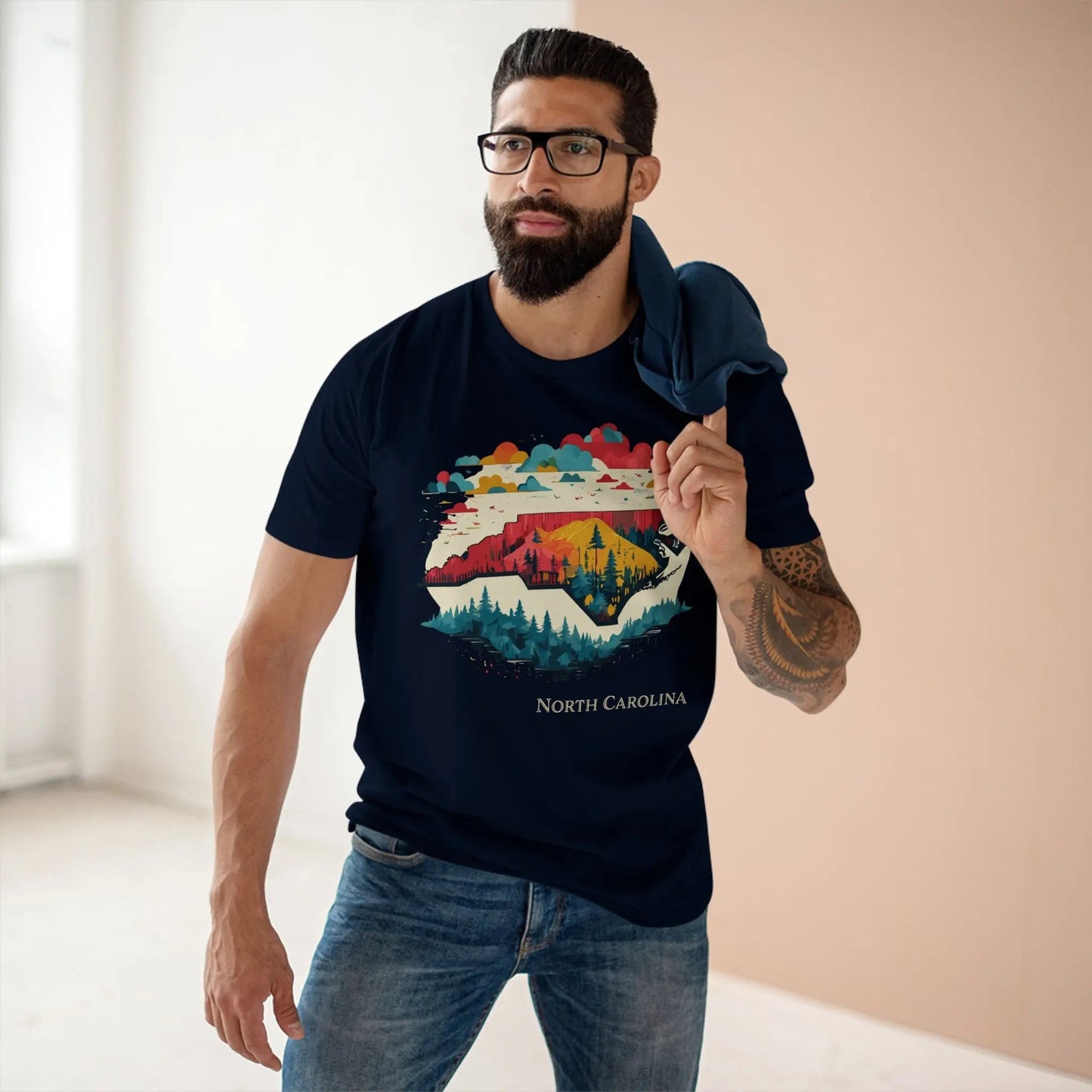 North Carolina State Shirt Unisex Premium Cotton Tee With Original Art Design Collection