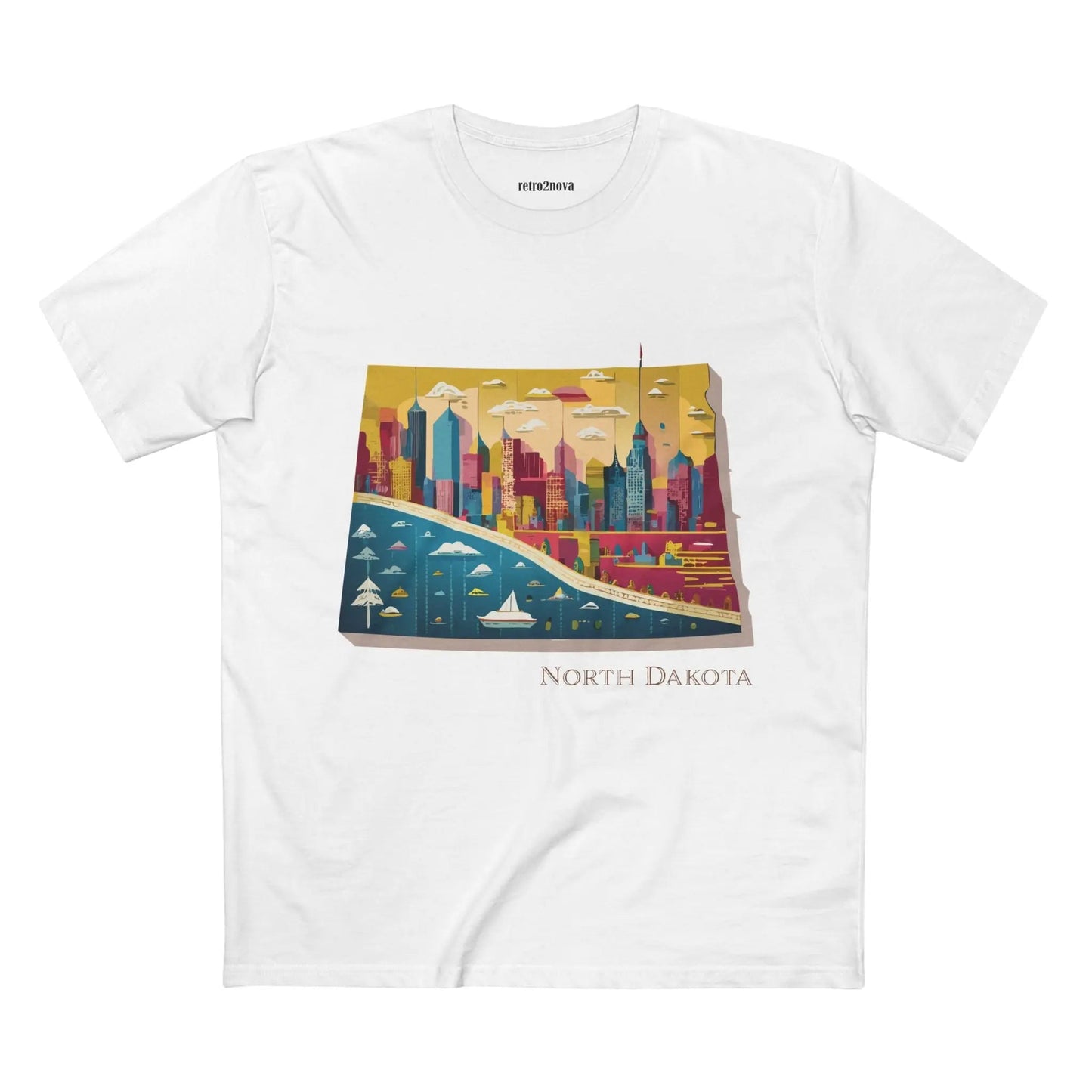 North Dakota US State Shirt Premium Cotton Unisex Tee With Original Art Design Edition