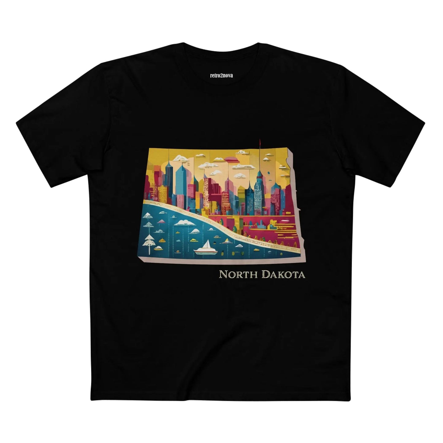 North Dakota US State Shirt Premium Cotton Unisex Tee With Original Art Design Edition