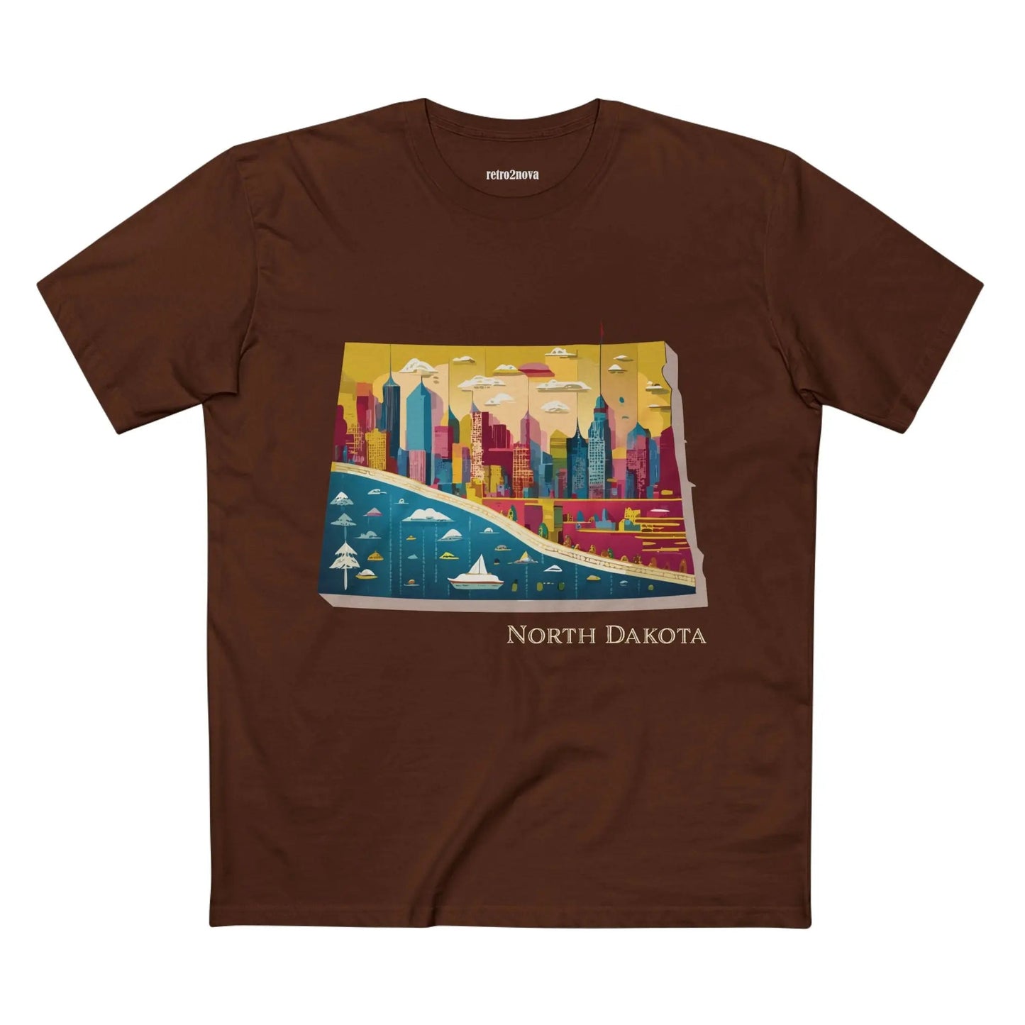 North Dakota US State Shirt Premium Cotton Unisex Tee With Original Art Design Edition