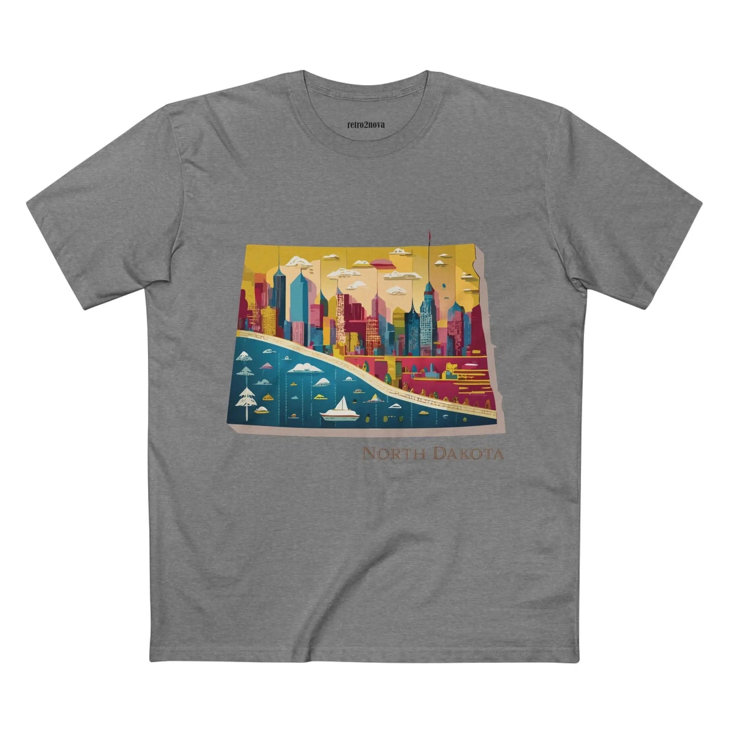North Dakota US State Shirt Premium Cotton Unisex Tee With Original Art Design Edition
