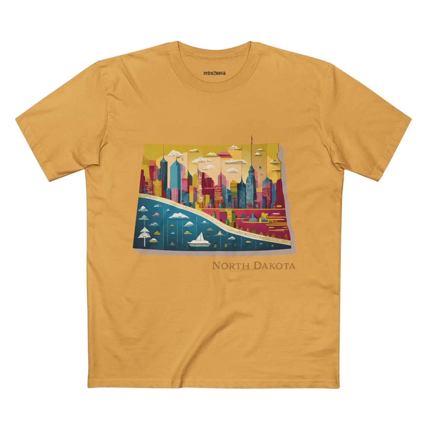 North Dakota US State Shirt Premium Cotton Unisex Tee With Original Art Design Edition