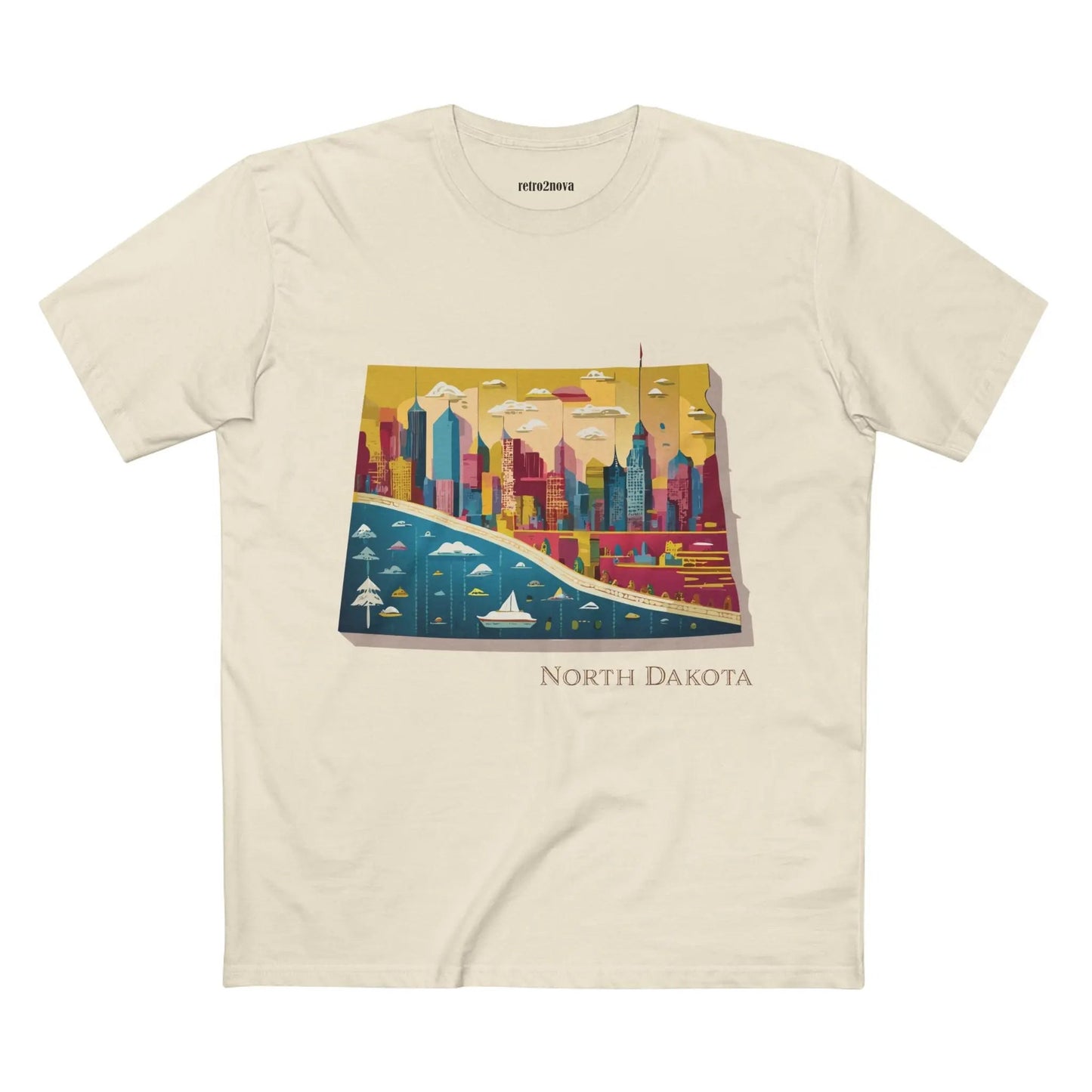 North Dakota US State Shirt Premium Cotton Unisex Tee With Original Art Design Edition