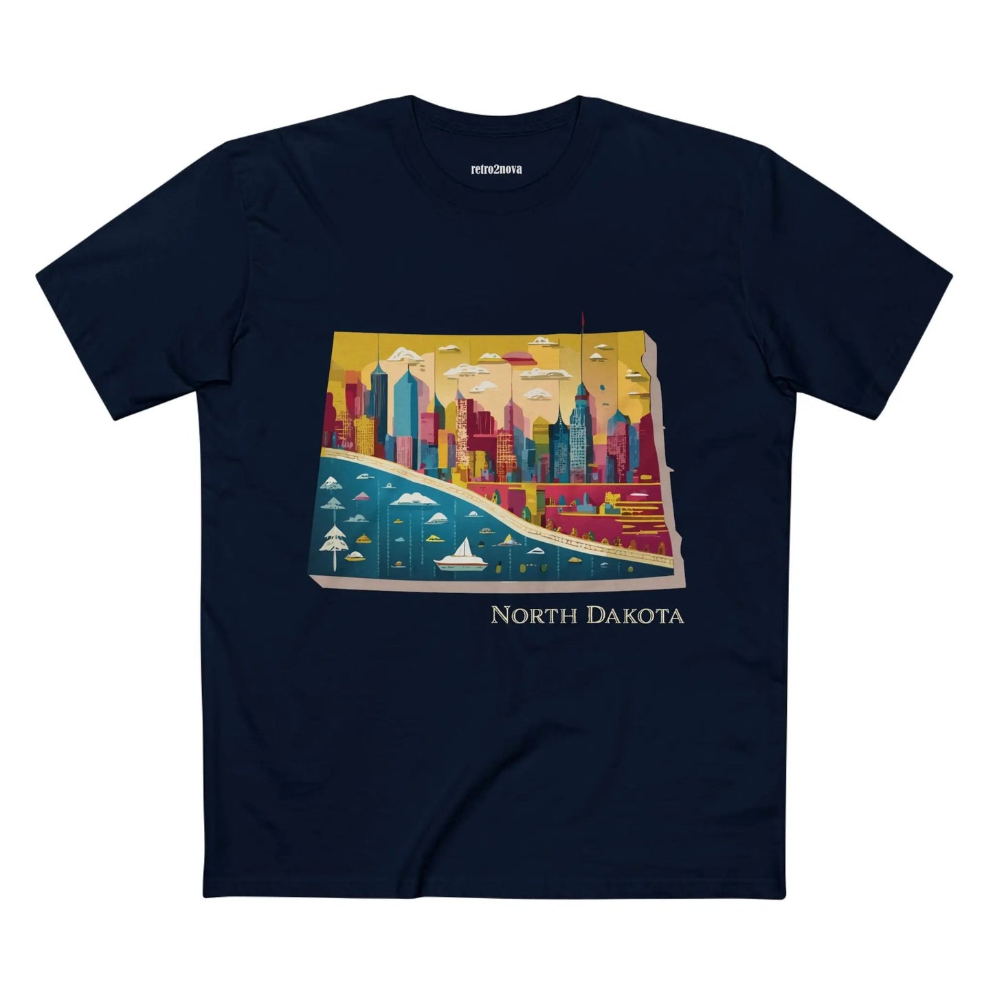 North Dakota US State Shirt Premium Cotton Unisex Tee With Original Art Design Edition