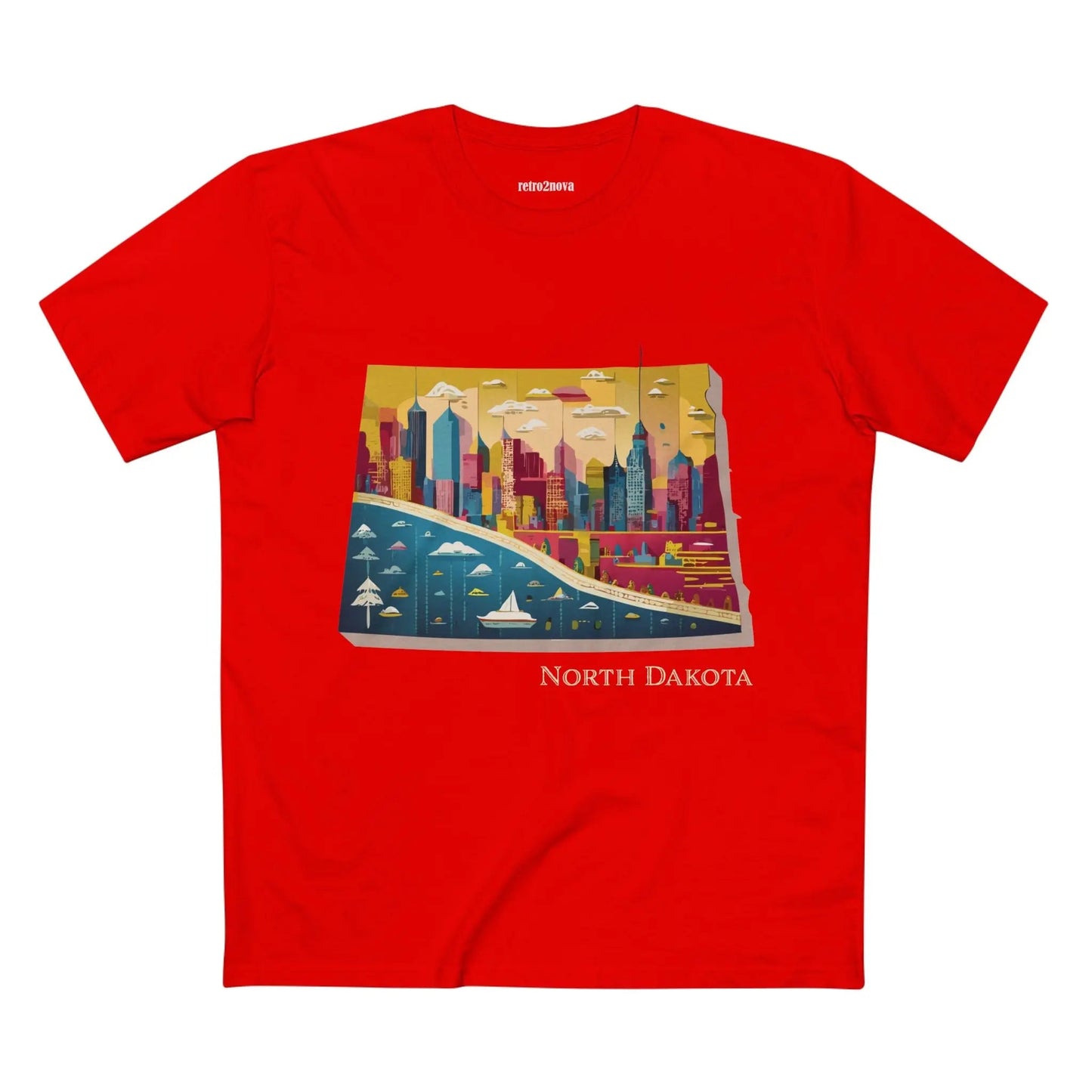 North Dakota US State Shirt Premium Cotton Unisex Tee With Original Art Design Edition