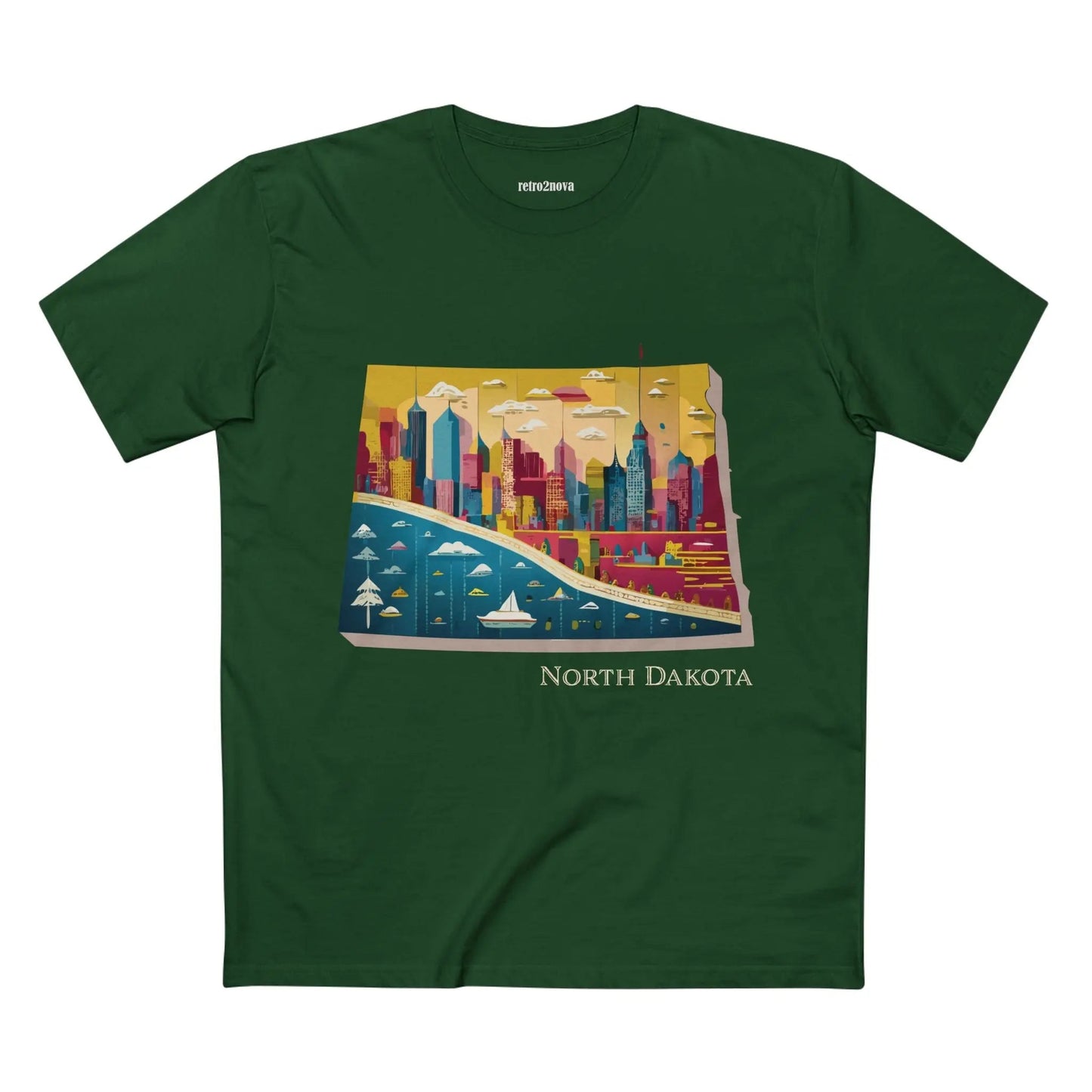 North Dakota US State Shirt Premium Cotton Unisex Tee With Original Art Design Edition