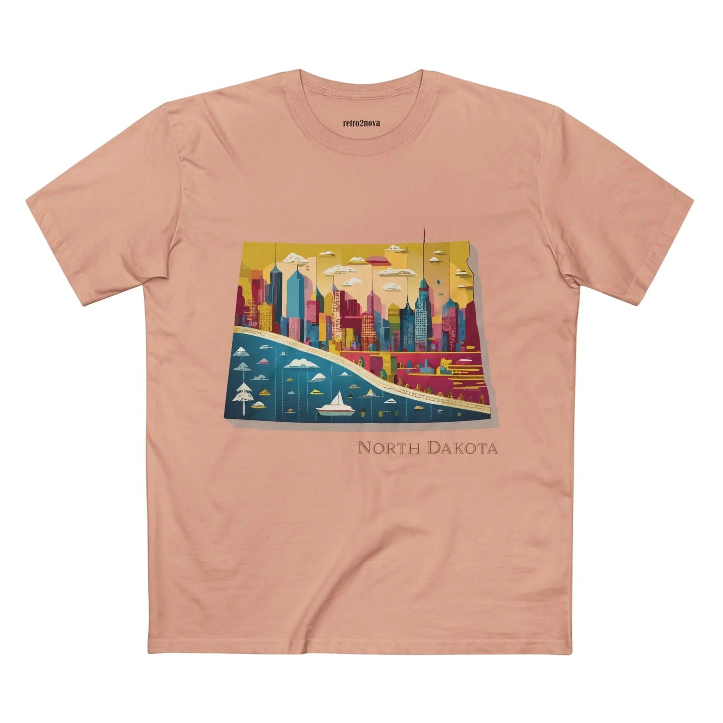 North Dakota US State Shirt Premium Cotton Unisex Tee With Original Art Design Edition