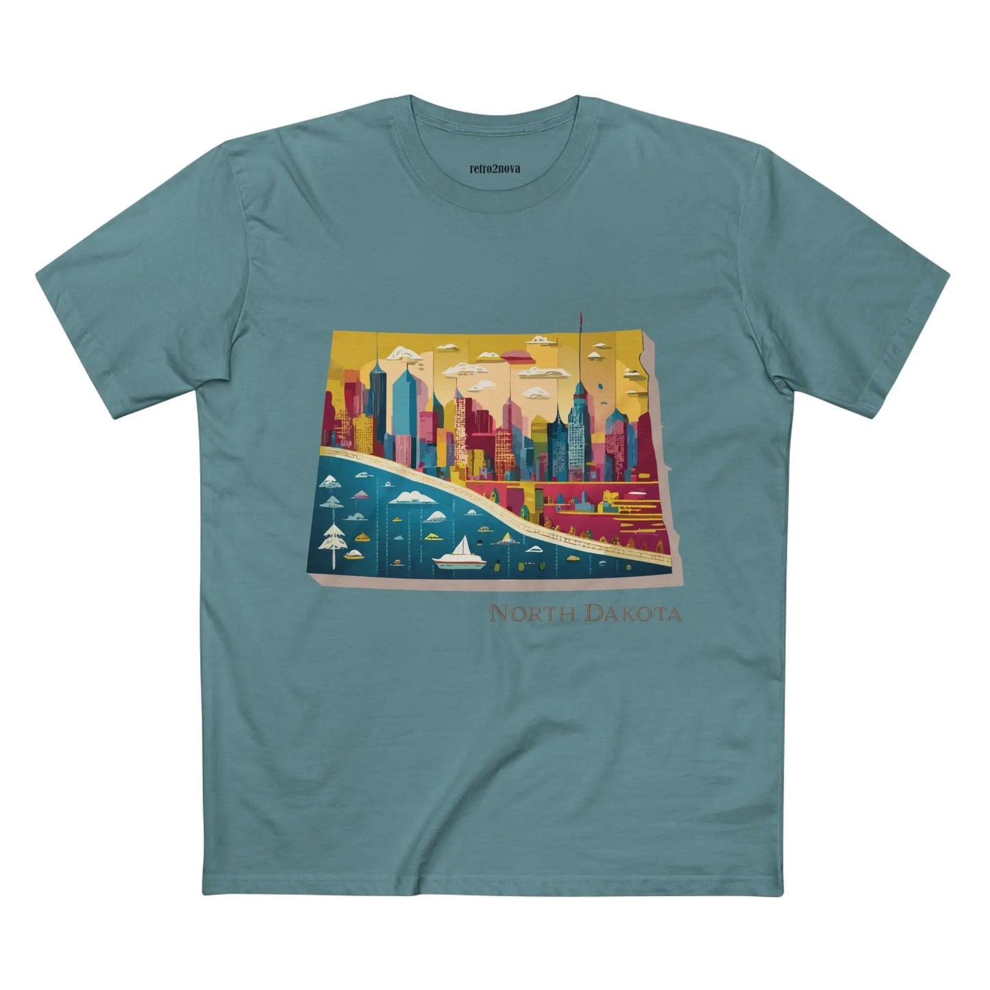 North Dakota US State Shirt Premium Cotton Unisex Tee With Original Art Design Edition