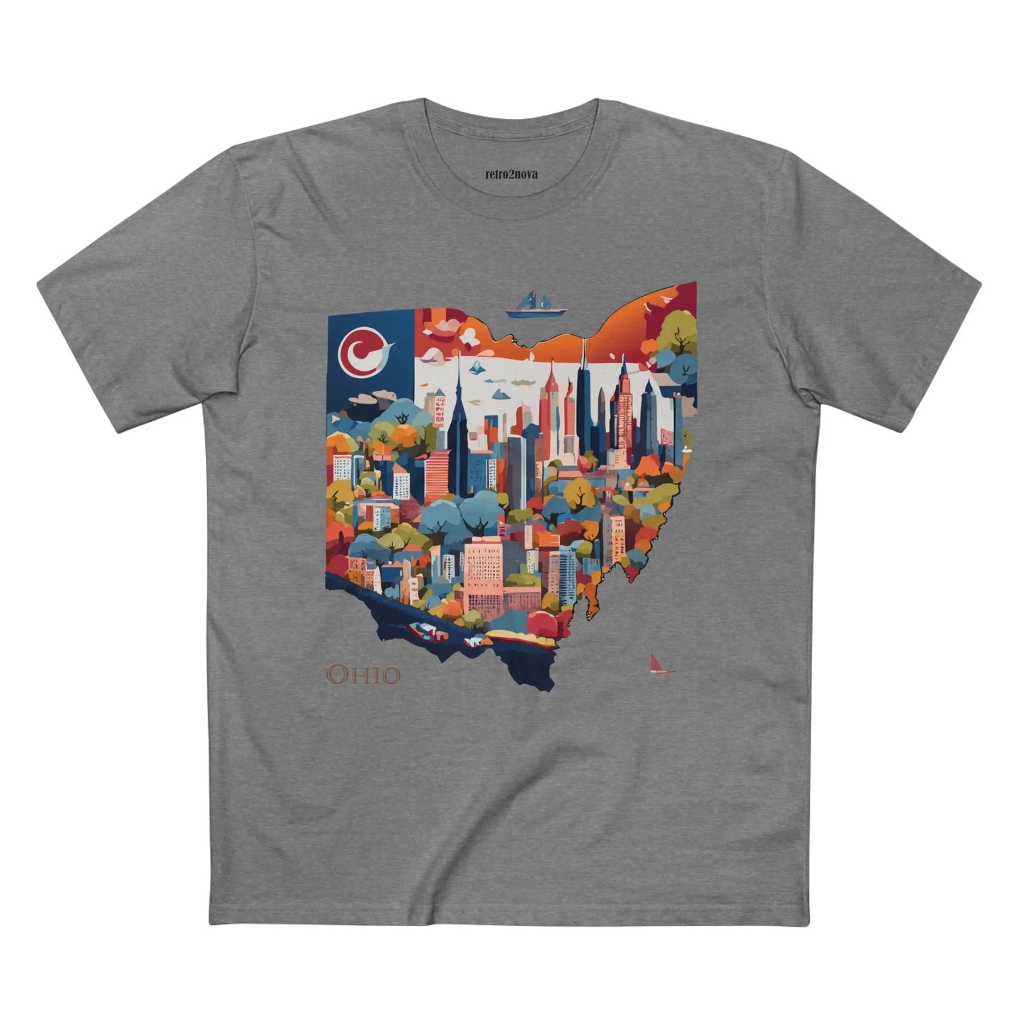 Ohio State Shirt Unisex Premium Cotton Tee With Original Retro Art Design Exclusive