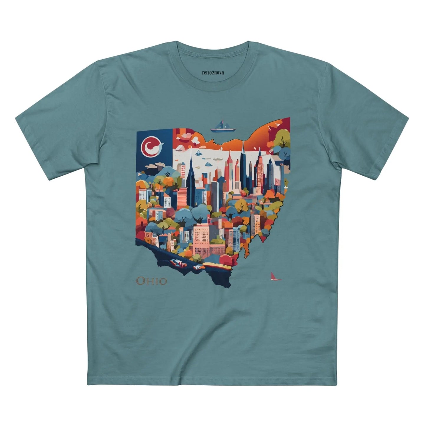 Ohio State Shirt Unisex Premium Cotton Tee With Original Retro Art Design Exclusive