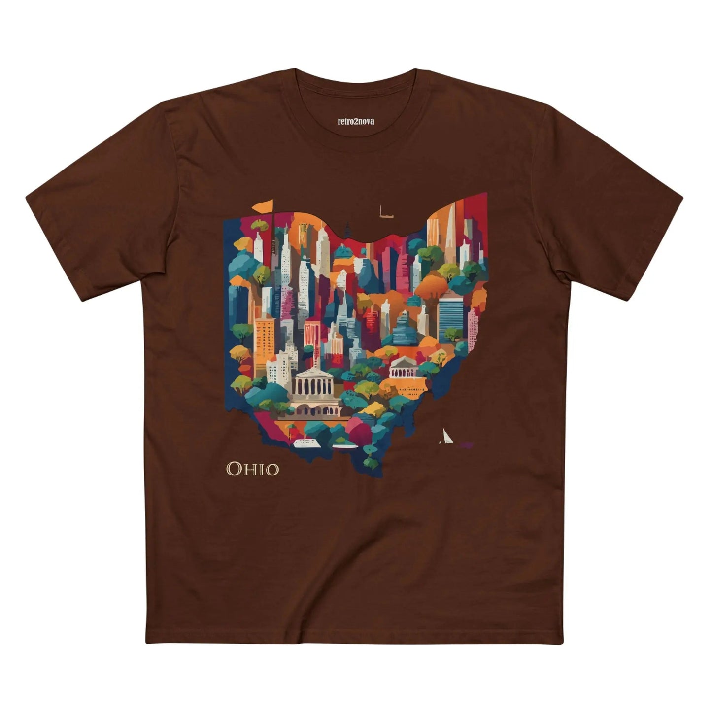 Ohio State Shirt Unisex Premium Cotton Tee With Original Art Design By Retro2Nova