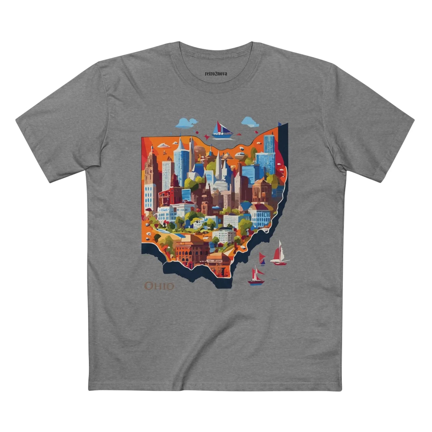 Ohio State Shirt Unisex Premium Cotton Tee With Original Retro Art Design From Our Art Collection