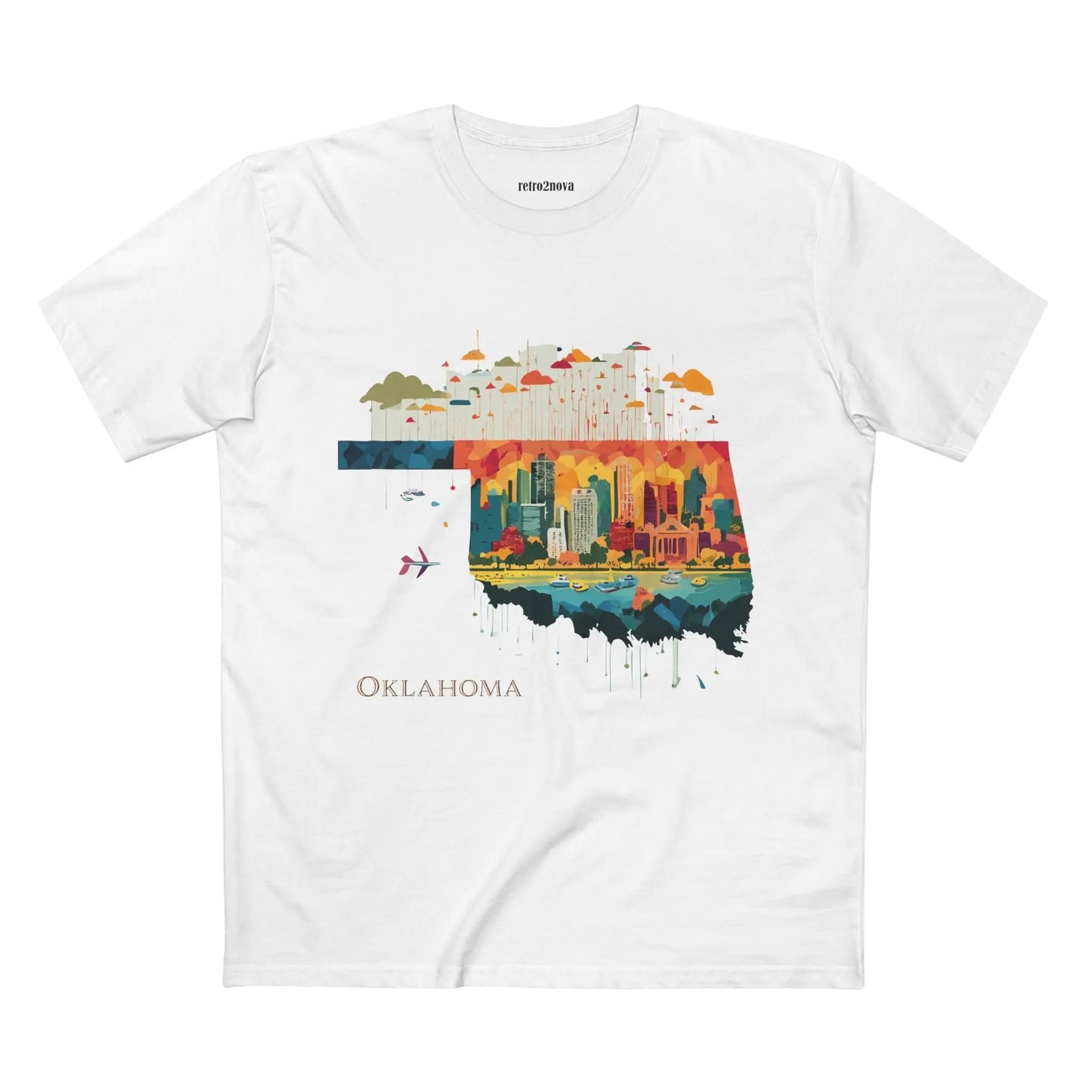 Oklahoma State Shirt Unisex Premium Cotton Tee With Original Art From Retro2Nova Collection