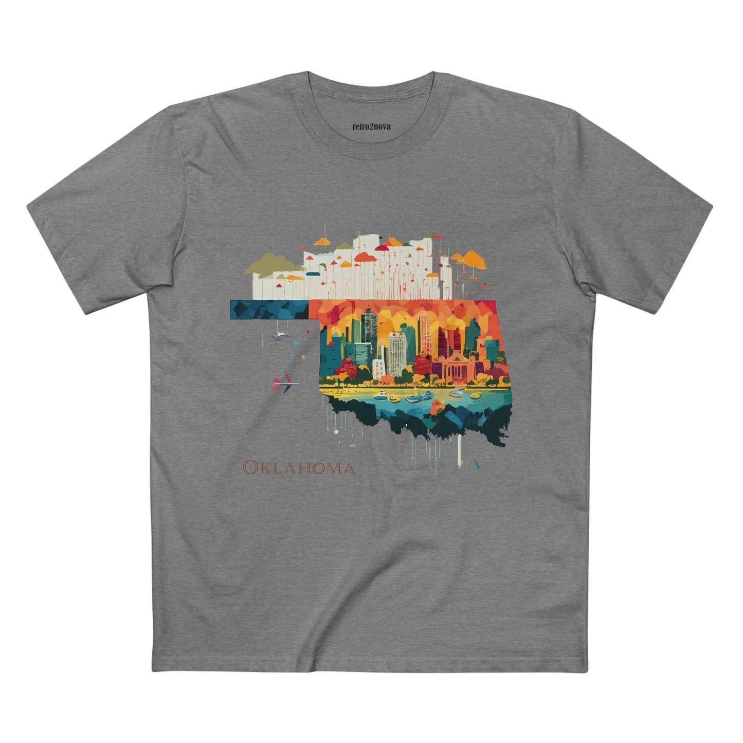 Oklahoma State Shirt Unisex Premium Cotton Tee With Original Art From Retro2Nova Collection